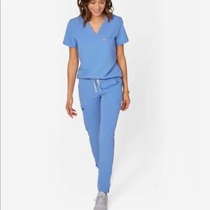 FIGS: Ceil Blue Casma top, Yola Skinny pants